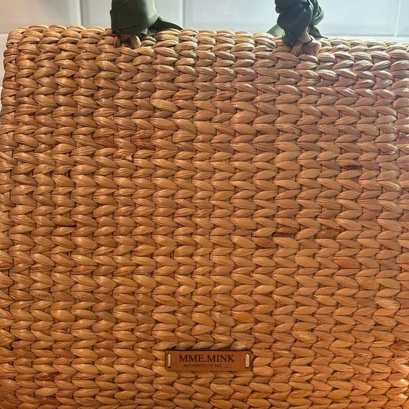 MME.MINK Mme Mink Lady Jane Bag with Moss Ribbon Handle MSRP: $475 Sale: $300 LN - Picture 5 of 13